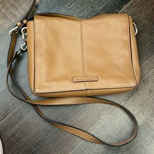 Vince Camuto Tan Leather Crossbody Shoulder Bag